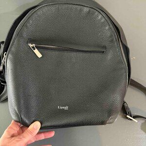 Lipault Leather Backpack Purse